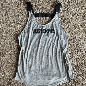 Nike Women's Heather Gray 'Just Do It' Tank Top